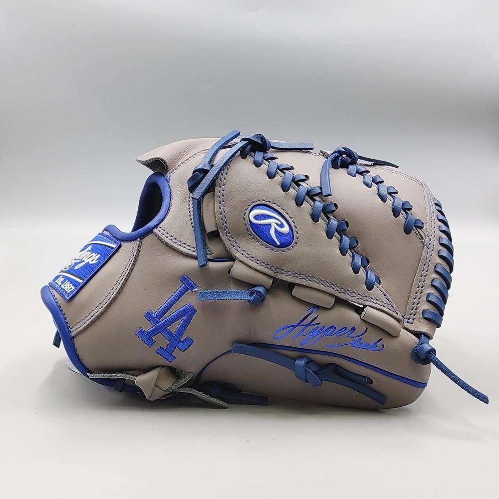 Rawlings 軟式グローブ 投手用 右投げ 大人用 青 Rawlings グローブ 青