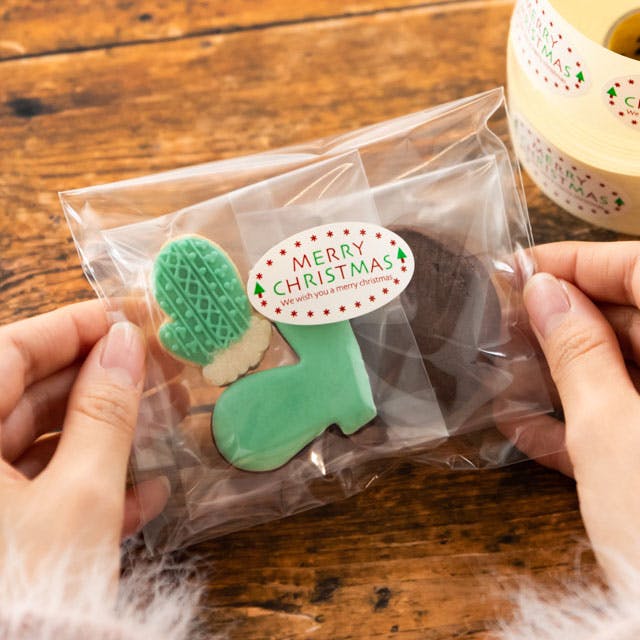 ヘッズ シール－ロール W45×H25mm クリスマスポイントロールシール-2