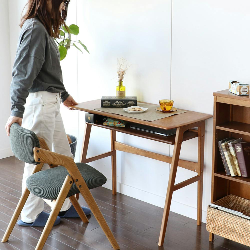 美しいヴィンテージ風デスク Wood Desk -ody- ブラウン | テーブル・机