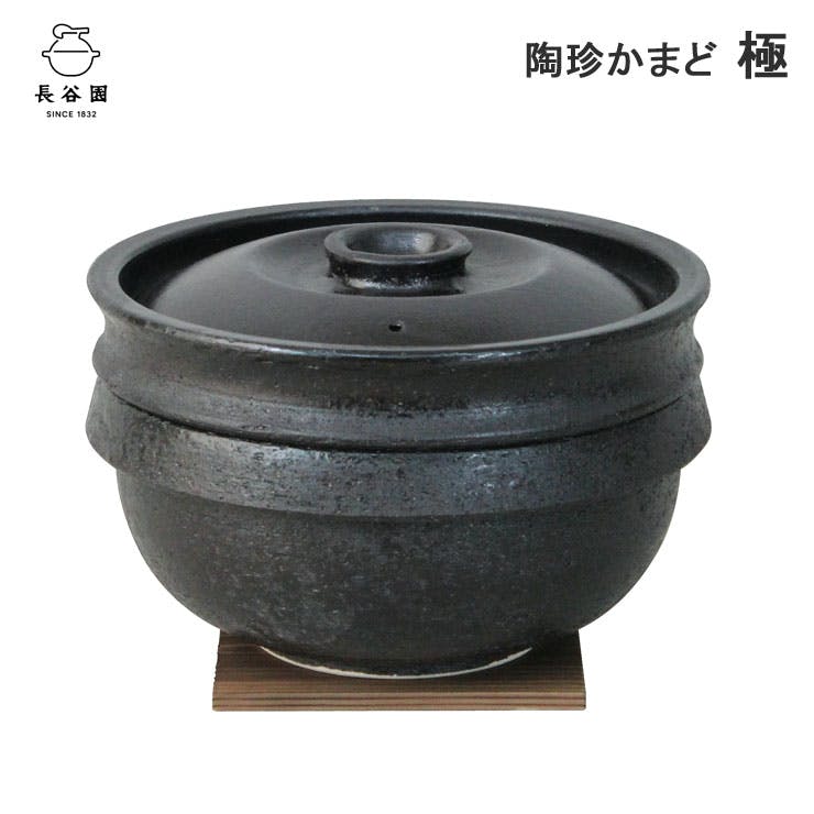 長谷園 陶珍かまど 極 二合炊き 電子レンジ調理器 ANC-80 長谷製陶