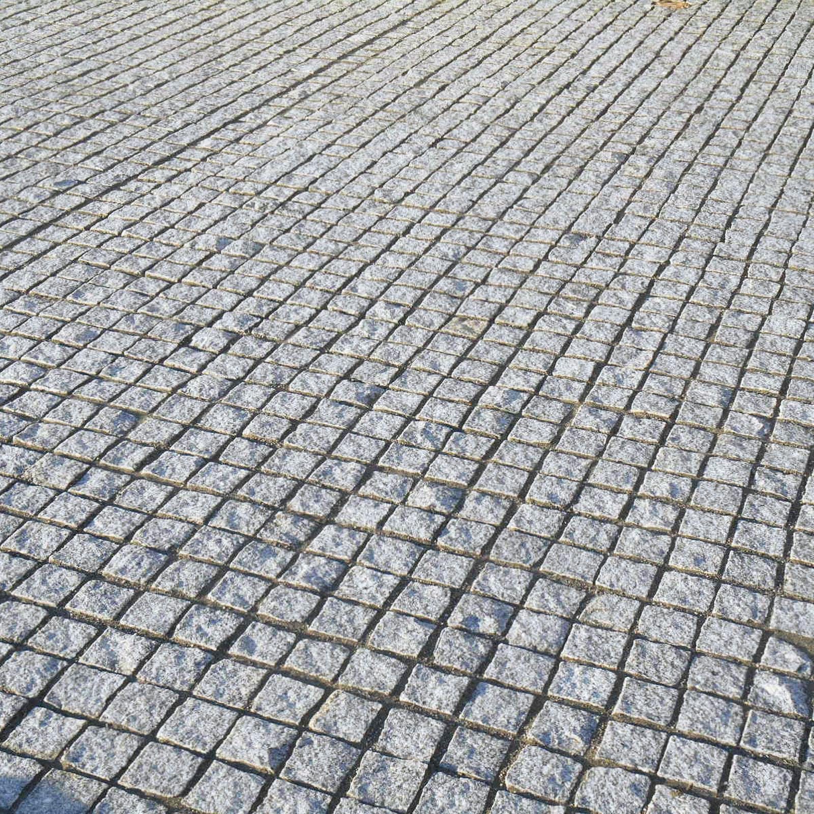 TAIKOH ピンコロ 白御影 半丁 (9×9×4.5cm) 30個セット 中国 | 庭園資材