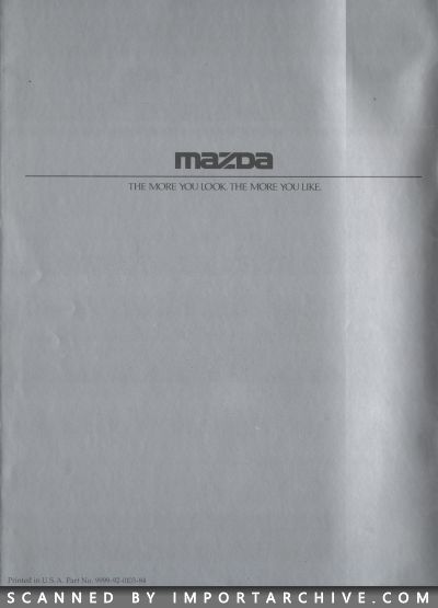 1984 Mazda 626 Brochure - ImportArchive