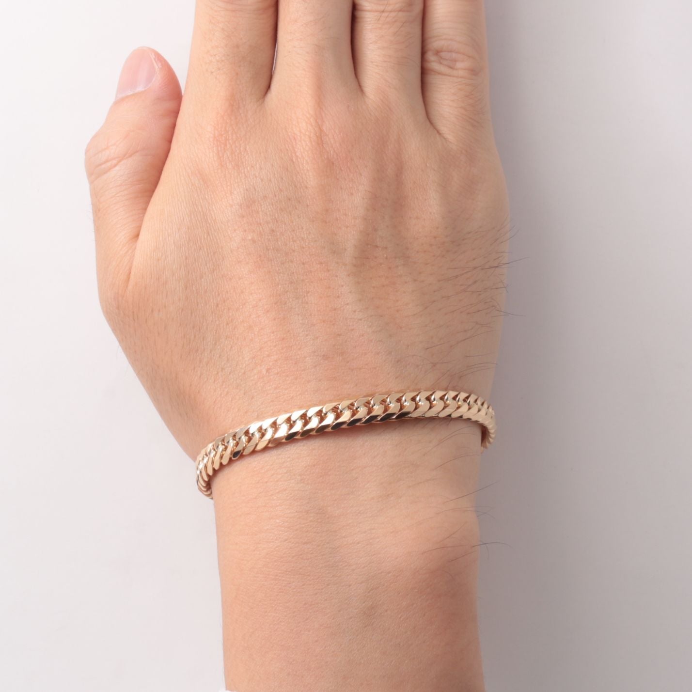 K18 喜平 バングル ブレスレット Lサイズ 幅：7mm 18金 納期3-4週間