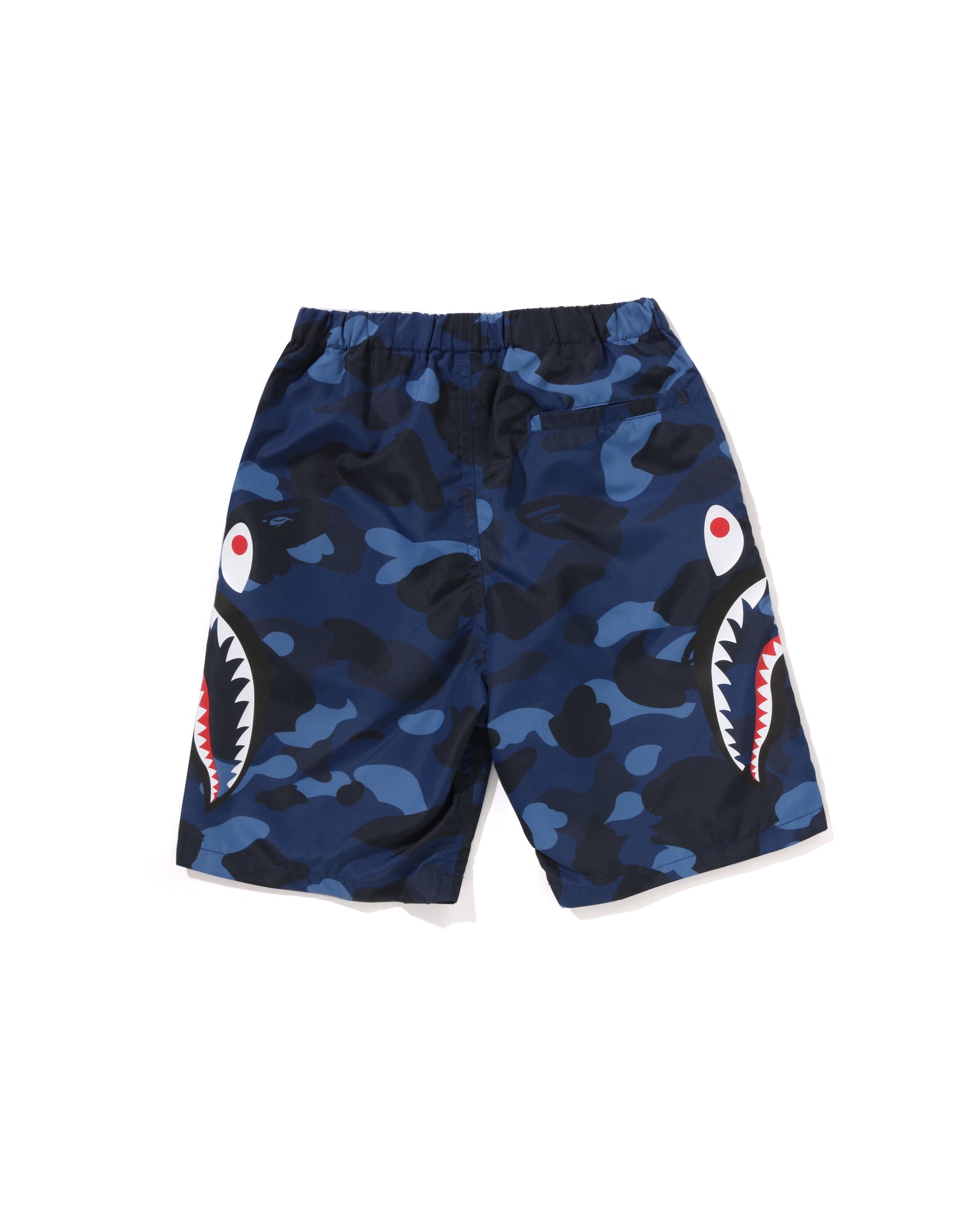 A BATHING APE® Kids Color Camo Side Shark Beach Shorts | Bape
