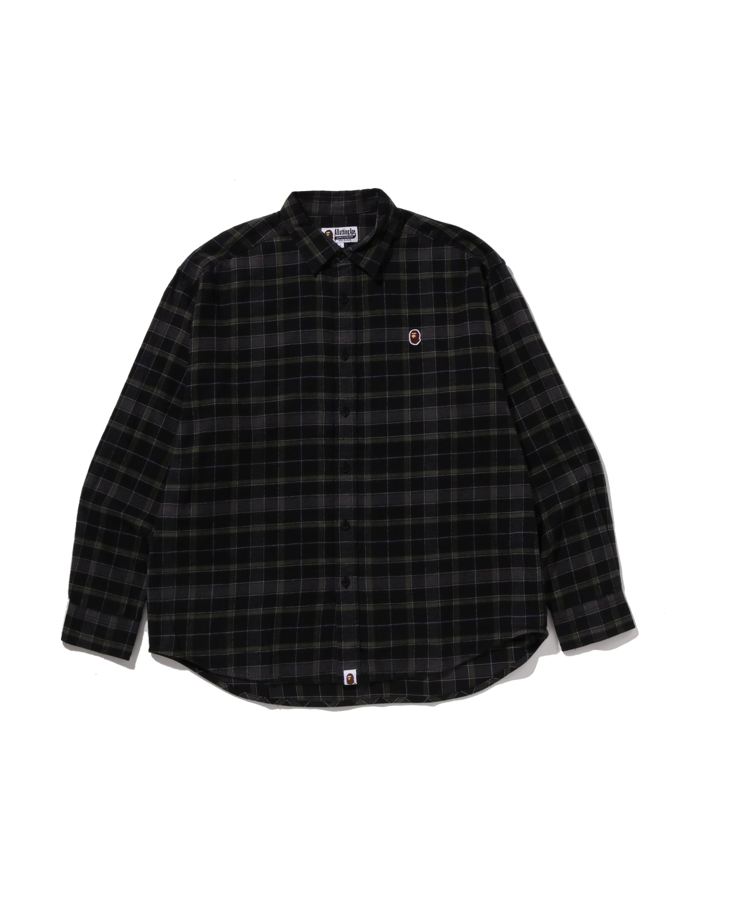 A BATHING APE® One Point Flannel Check Ls Shirt | Bape official