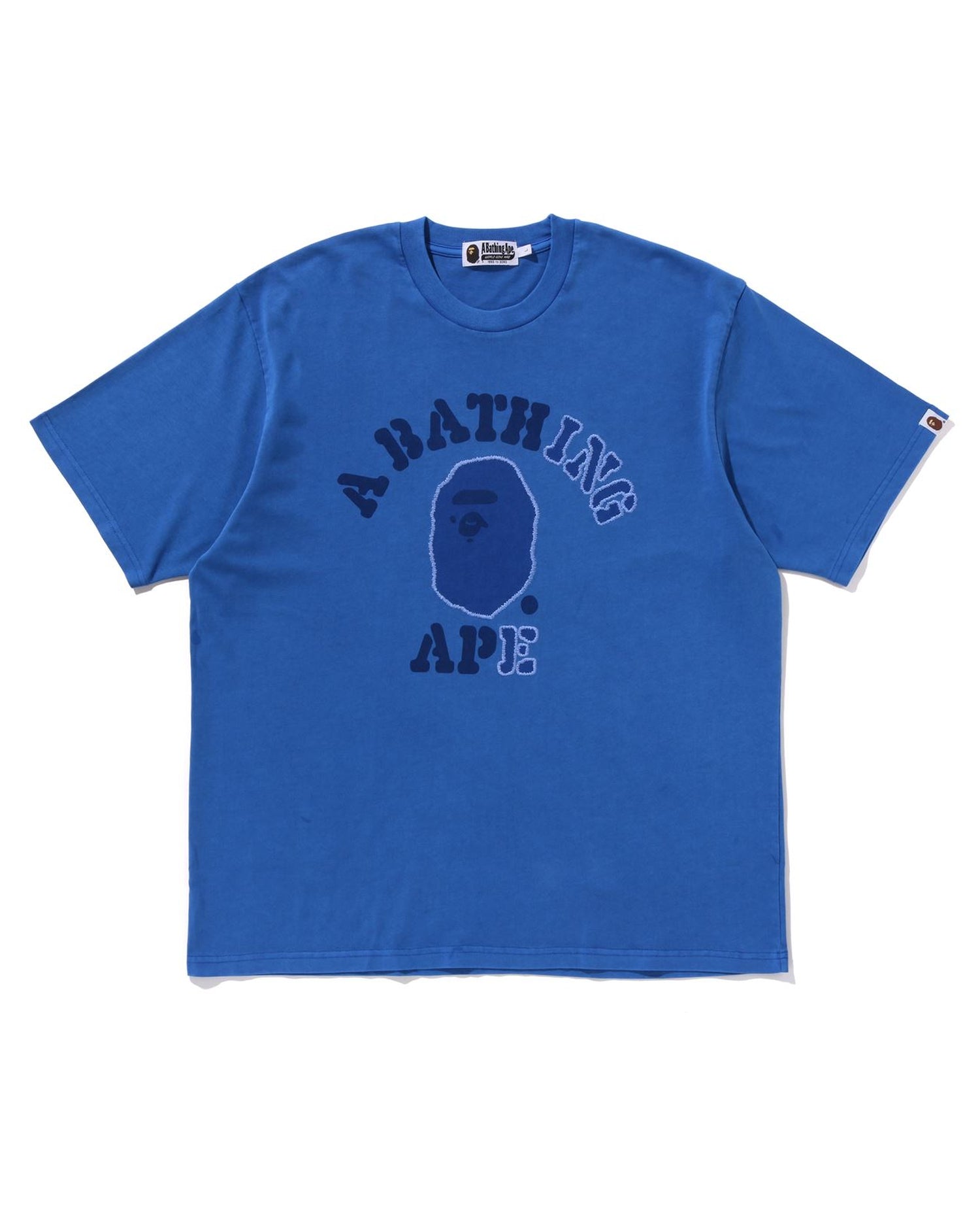 A BATHING APE® Garment Dye College Relaxed Fit Tee | Bape official