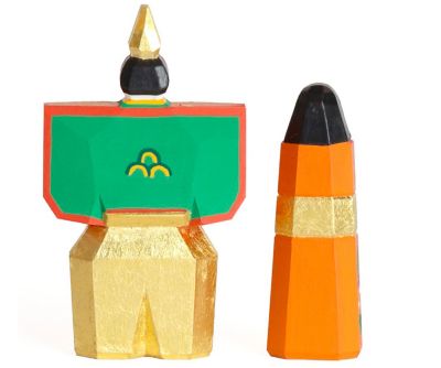 送料無料】奈良一刀彫 神泉作 立雛 3号（三越） | 神泉/シンセン