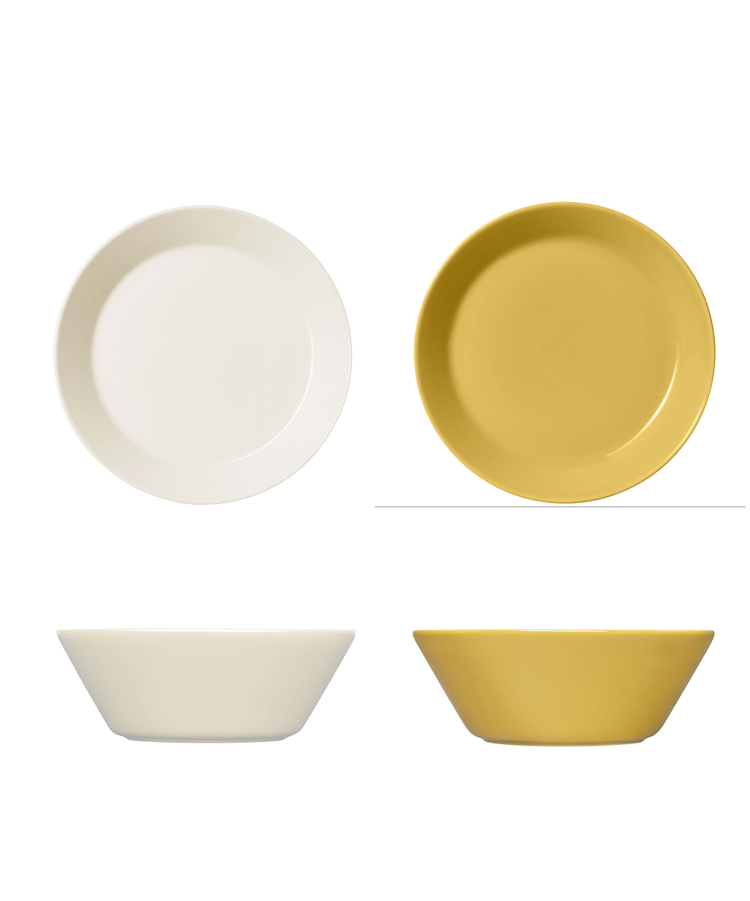 ティーマ プレート21cm＆ボウル15cm ペアセット（ホワイト