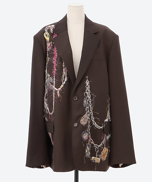 EMBROIDERED CHAIN TAILORED JACKET