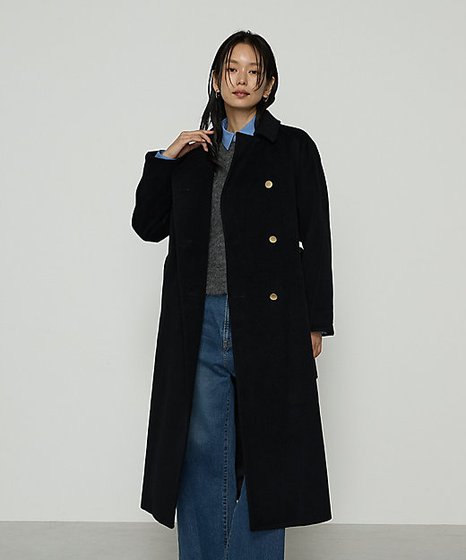 アンゴラウール ロングトレンチコート（0115WM05） | COMME CA