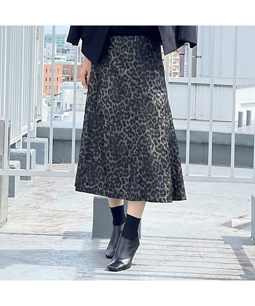 レオパード柄 フレアスカート（0113FA03） | COMME CA (Women