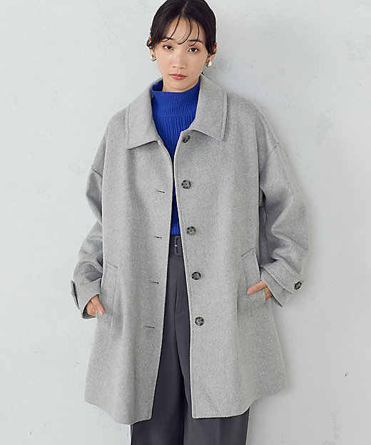 ウール混ビーバー ステンカラーコート（1226WI03） | COMME CA