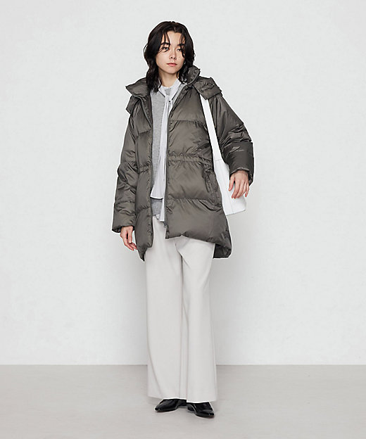 ライトナイロンタフタ フード付きダウンコート（1528UM03