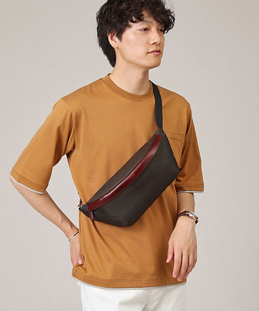 ヘビタン】レザーコンビナイロン ボディバッグ（2002339132