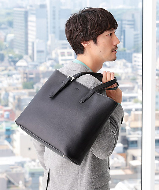 ONOFF兼用／13inch PC対応】オールレザー トートバッグ