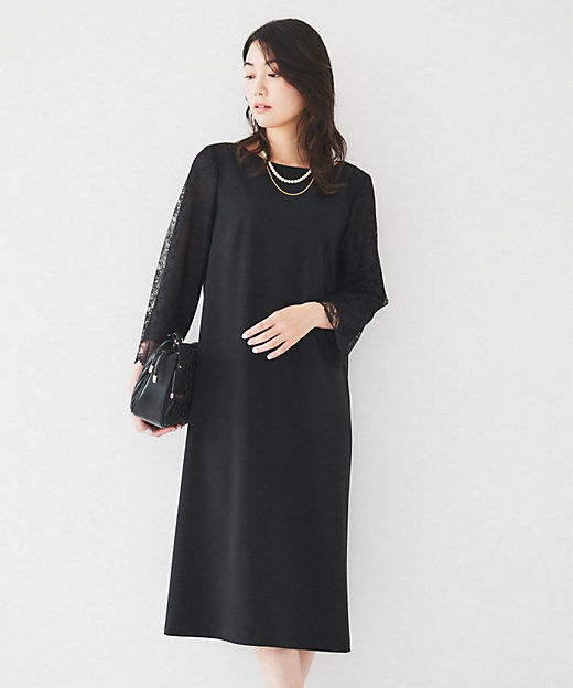 フォーマルドレス／セレモニー／オケージョン】袖レース サック