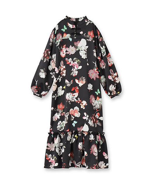 COLLECTION LINE】チャイナ花柄ワンピース