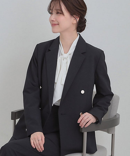 セットアップ可／S－LL／洗濯機可】サッと軽やかに羽織りやすい W