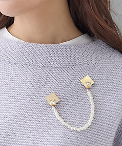 Gossamer ロングバー ダイヤモンド ピアス ※シングル