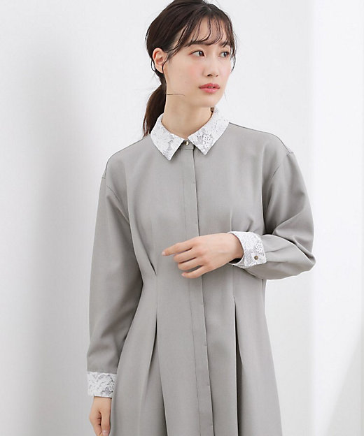 晴れの日にも映える、品よく華やかなシャツワンピース