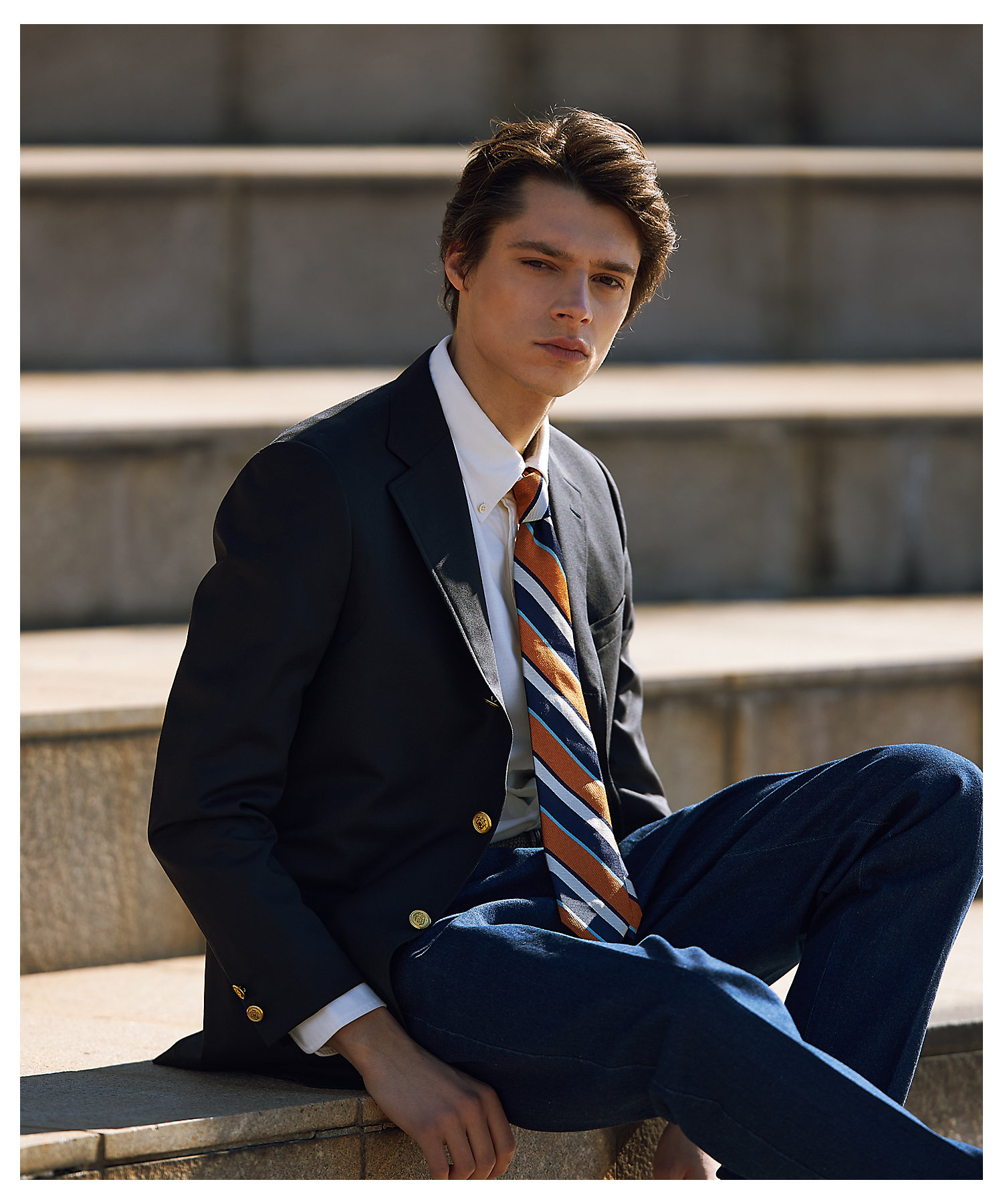 定番 ／ 不朽の名作】ペピンメリノトロピカル ブレザー ／ 金ボタン