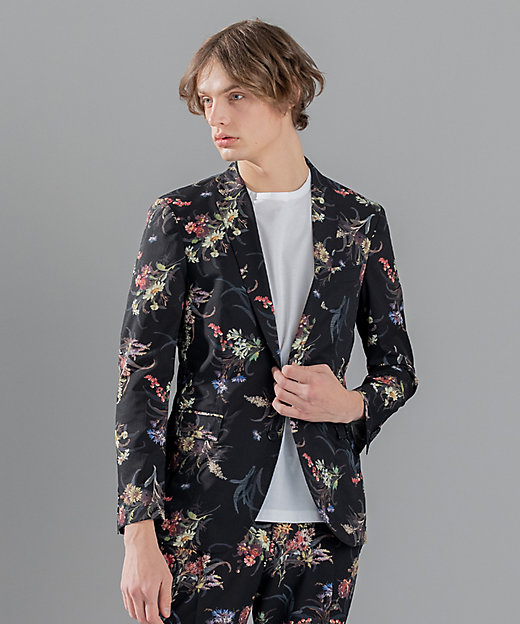 クールドッツストレッチ花柄 ジャケット（JKJHSM0501