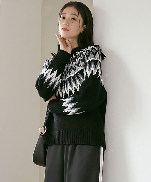 SLOW／一部店舗限定】ノルディック プルオーバー ニット