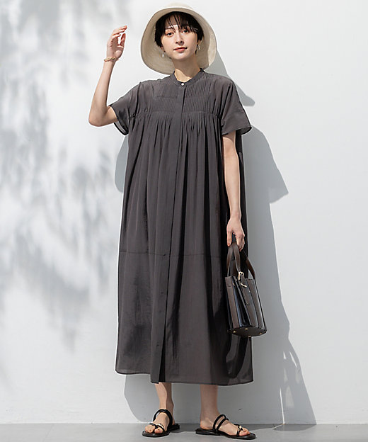 接触冷感／速乾性／洗える】エアリーブライトローン ワンピース