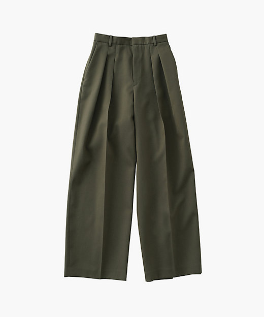 WOOL GABARDINE ｜ タックワイドパンツ
