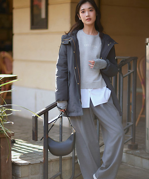 ナチュラルストレッチサキソニー バレル パンツ（PRWSCW0415