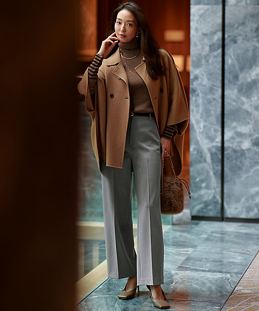 見上愛さん着用／Oggi12月号掲載】ウールライトリバー ポンチョ