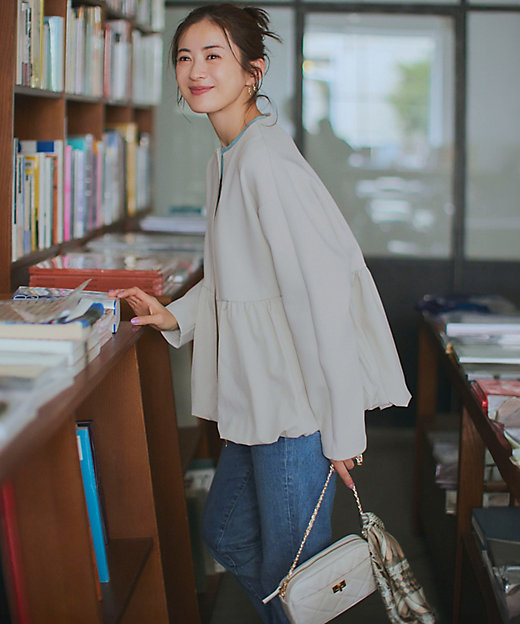 セオリーリュクス manipuri バルーン シルクスカーフ グレーマルチ