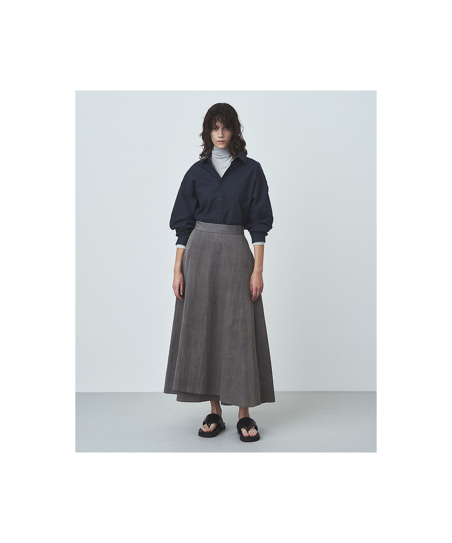 HAND DYE NYLON ｜ タックフレアスカート