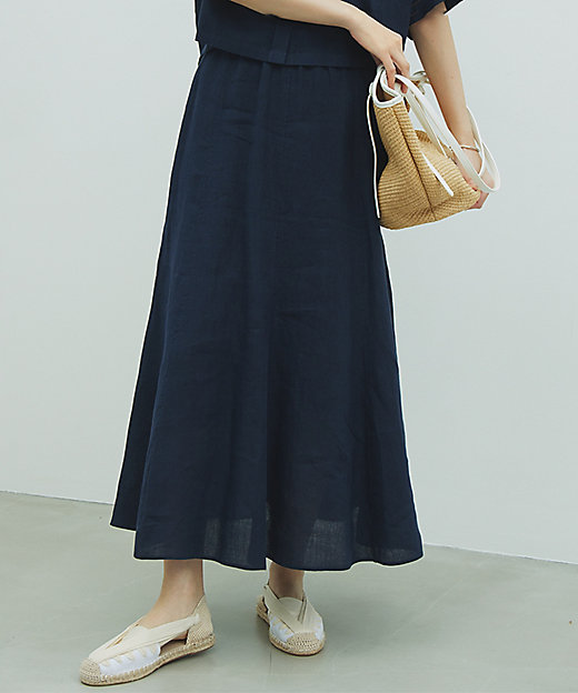 洗える】LIBECOリネン フレアスカート（SKWSCM0610