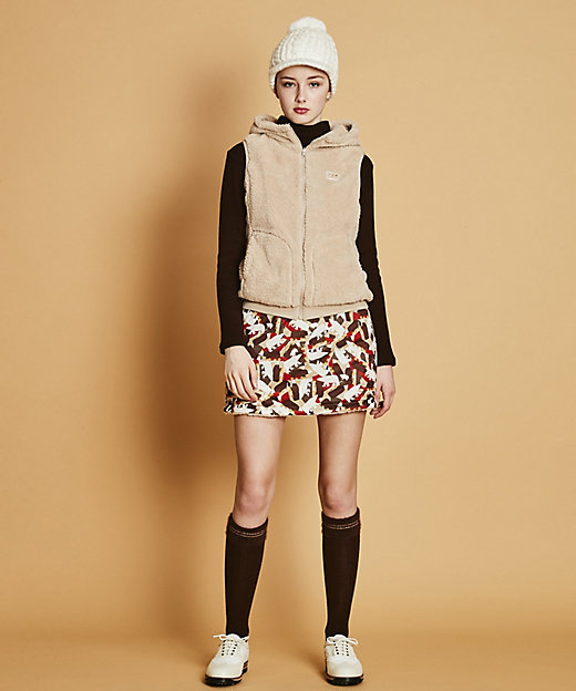 WOMEN】【リバーシブル】【洗える】ボアフリース ベスト