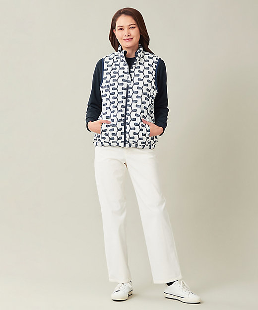 WOMEN】【撥水・ストレッチ】リバーシブル ダウンベスト