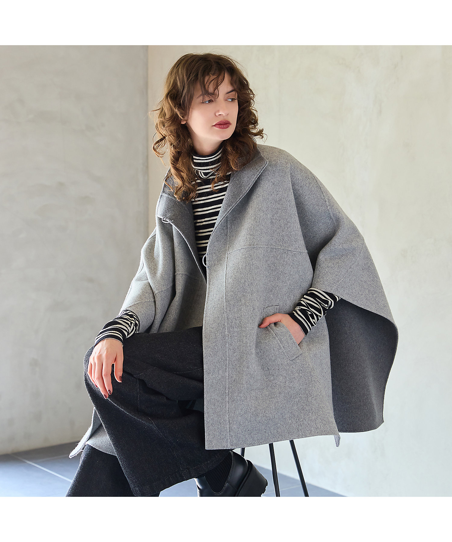 リバーシブル】リバーポンチョジャケット（81106507） | R-ISM