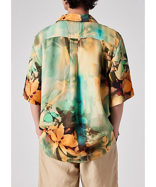 Painted Photograph” オープンカラーシャツ