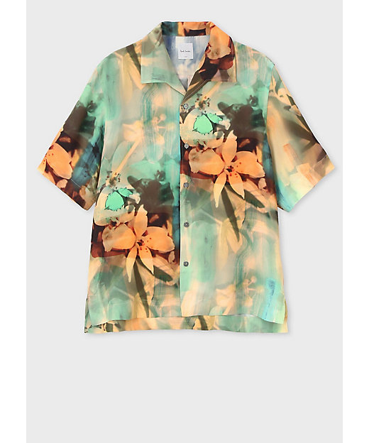 Painted Photograph” オープンカラーシャツ