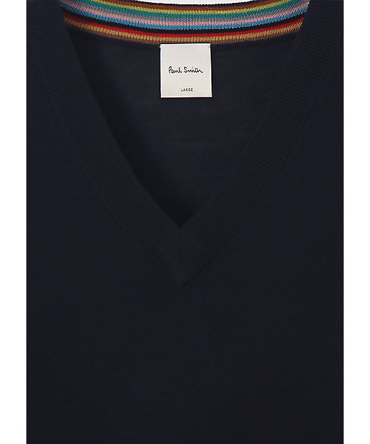 ハイゲージ Vネックニットベスト（253450563X） | Paul