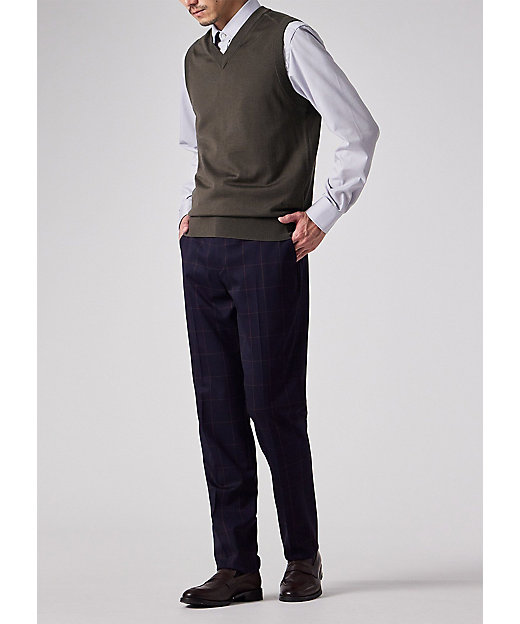 ハイゲージ Vネックニットベスト（253450563X） | Paul