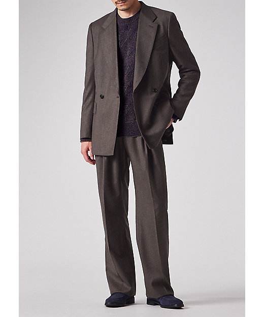 ウールカシミヤフランネル ダブルブレストジャケット