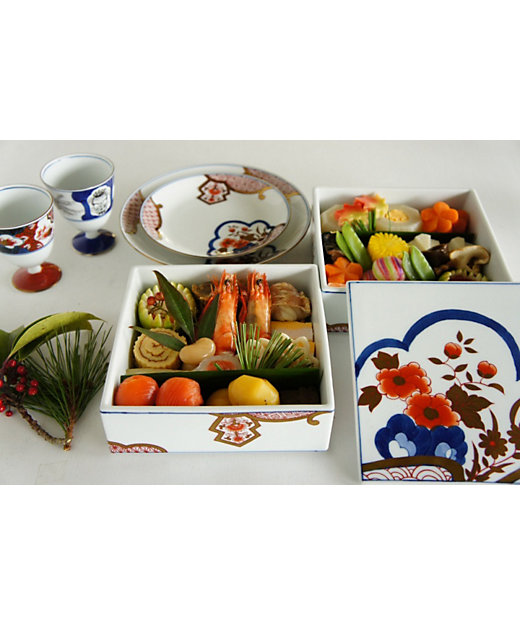 二段重 ゴールド 花ぎり | ARITA PORCELAIN LAB/アリタポーセリンラボ