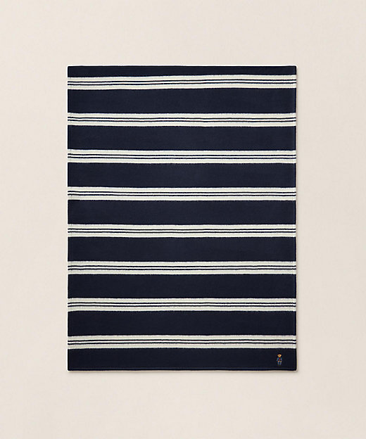 Polo ベア ストライプド ハーフ ブランケット | RALPH LAUREN HOME