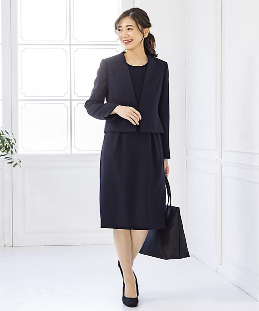 お受験・学校行事・説明会・入卒園学】Vカラージャケット×スーツ風