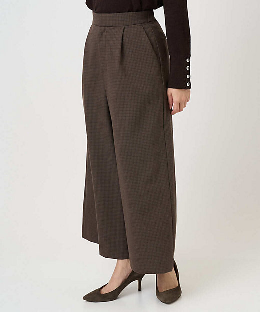 小さいサイズ】千鳥柄ガウチョパンツ／洗える | MK MICHEL KLEIN