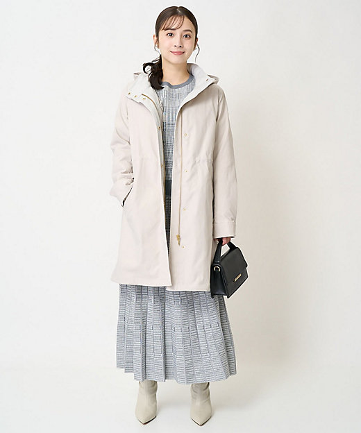 小さいサイズ】ダウンライナー付きマルチwayモッズコート／撥水加工