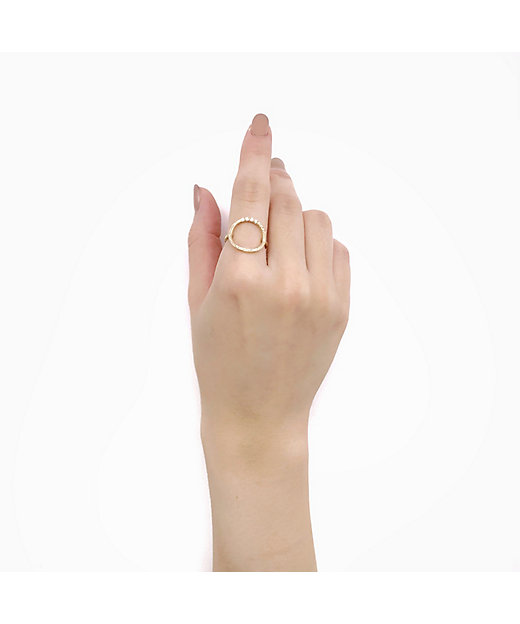 ラウンドリング／10Kピンクゴールド RK10－586－DIA4