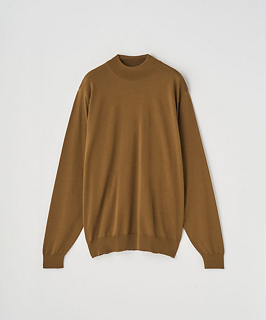 モックネック長袖ニットプルオーバー 30G MODERN FIT