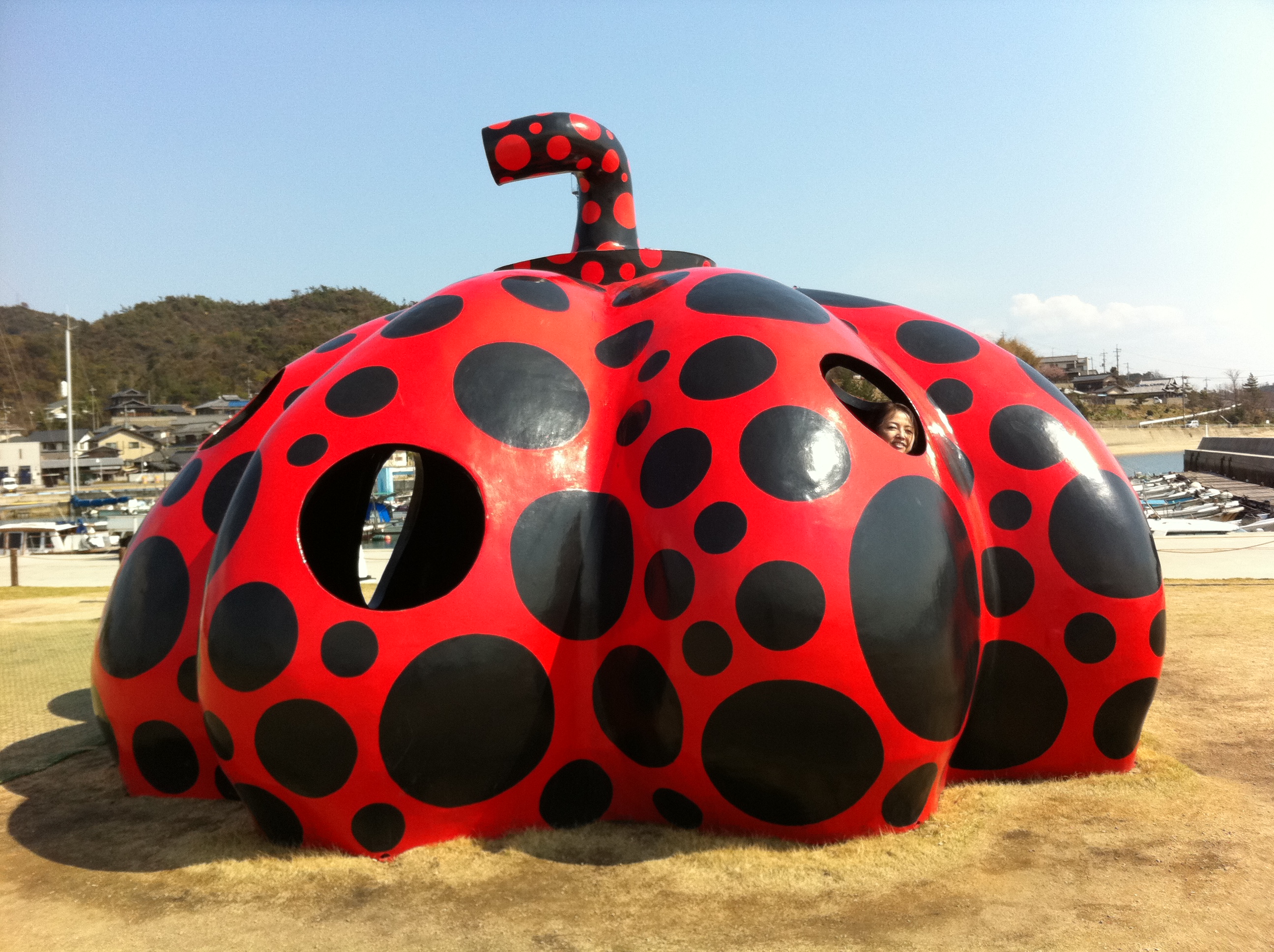 希少 草間彌生 展 ☆かぼちゃのオブジェ、「草間彌生 展示用オブジェ